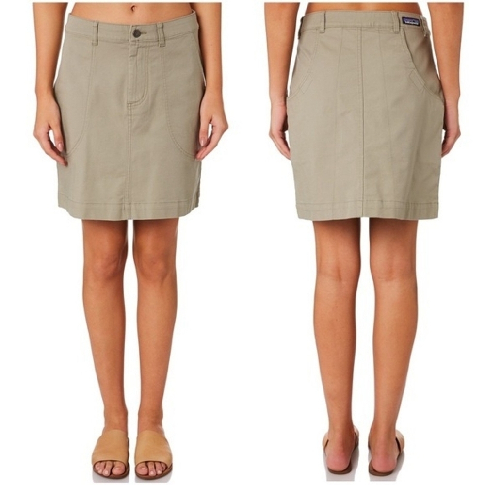 PATAGONIA Stand Up Skirt Shale Organic Cotton Size 4 - Picture 3 of 6